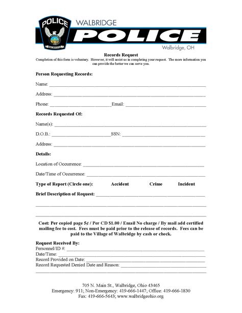 Police Records Request .